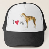 Ik hou van mijn Greyhound Trucker Pet (Voorkant)