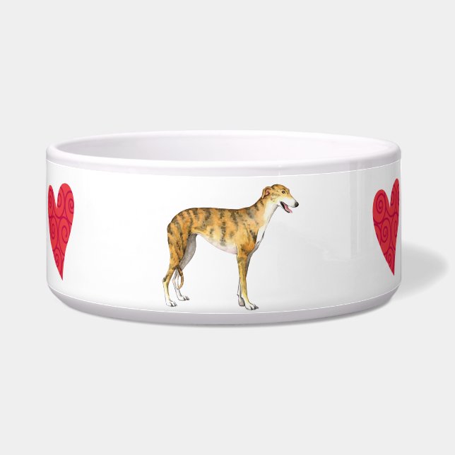 Ik hou van mijn Greyhound Voerbakje (Rechts)