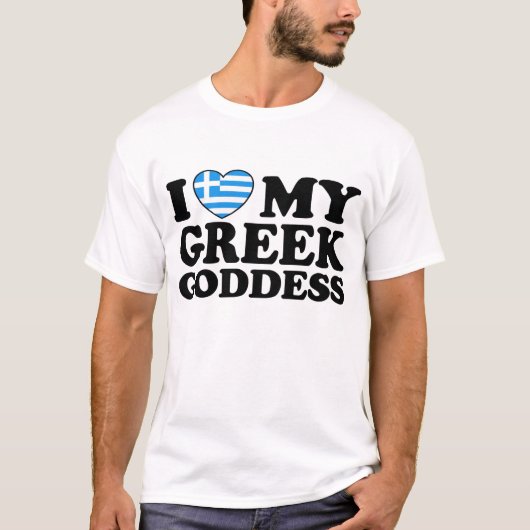 Ik hou van mijn Griekse godin T-shirt (Voorkant)