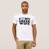 Ik hou van mijn Griekse vrouw T-shirt (Voorkant volledig)