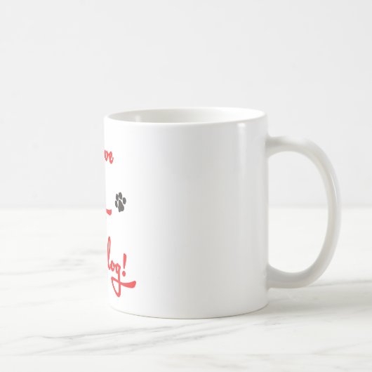 Ik hou van mijn groothond! koffiemok (Rechts)