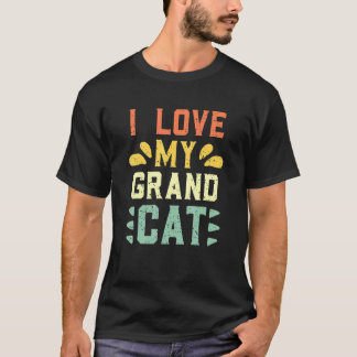 Ik hou van mijn grootkat Kat Grootvader Grootmoe T-shirt