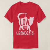 Ik hou van mijn grootkatachtigen, oma grootdad Cat T-shirt (Design voorkant)