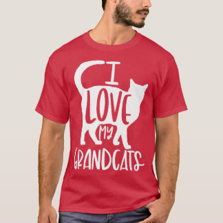 Ik hou van mijn grootkatachtigen, oma grootdad Cat T-shirt