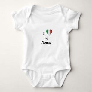Ik hou van mijn grootmoeder Italiaanse hartkleding Romper