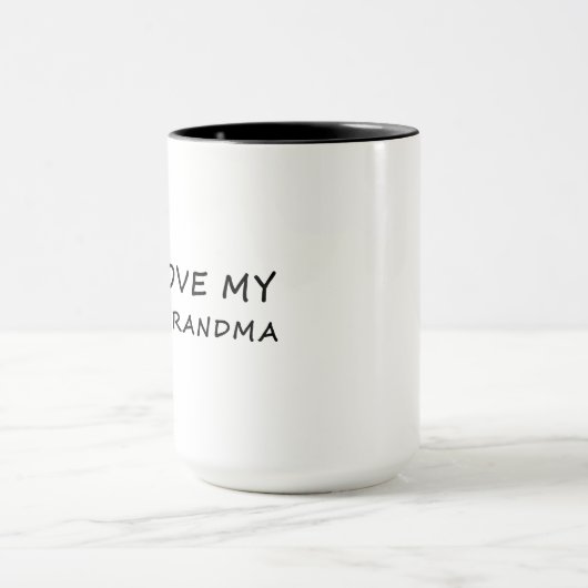 Ik hou van mijn grootmoeder met hart mok (Midden)