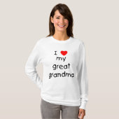 Ik hou van mijn grootmoeder t-shirt (Voorkant volledig)