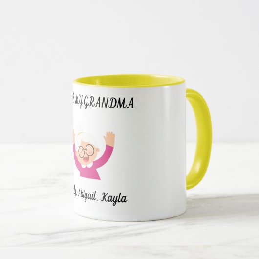 "Ik hou van mijn grootmoeder" twee gebottelde koff Mok (Voorkant rechts)