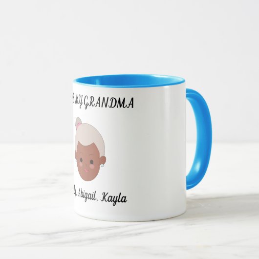 "Ik hou van mijn grootmoeder" twee gebottelde koff Mok (Voorkant rechts)