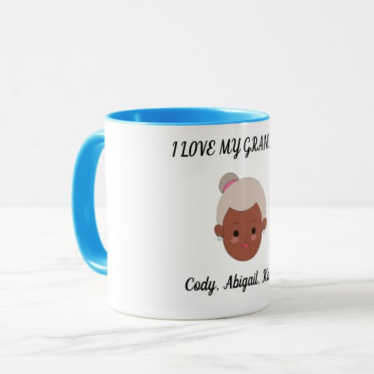 "Ik hou van mijn grootmoeder" twee gebottelde koff Mok (Voorkant links)