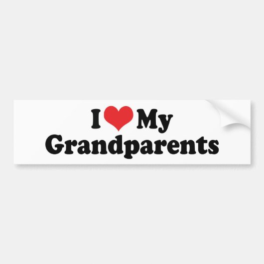 Ik hou van mijn grootouders Bumpersticker (Voorkant)