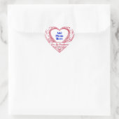 Ik hou van mijn grootouders! Foto Red Hearts Hart Sticker (Tas)