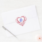 Ik hou van mijn grootouders! Foto Red Hearts Hart Sticker (Envelop)