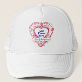 Ik hou van mijn grootouders! Foto Red Hearts Trucker Pet