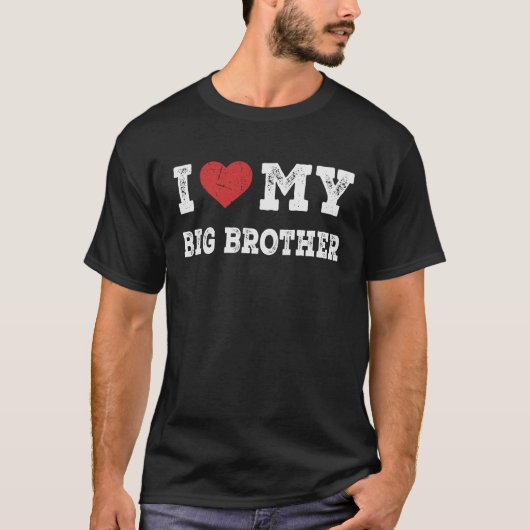 Ik hou van mijn grote broer Ik hoor mijn grote bro T-shirt (Voorkant)