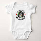 "Ik hou van mijn grote broer" met aangepaste honde Romper (Voorkant)