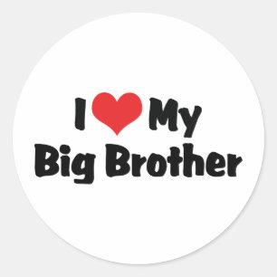 Ik hou van mijn grote broer ronde sticker