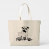 Ik hou van mijn grote Canvas tas (Achterkant)