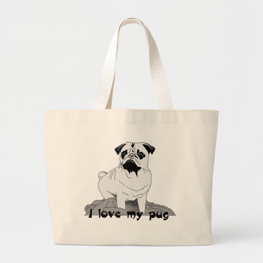 Ik hou van mijn grote Canvas tas (Voorkant)