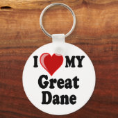 Ik hou van mijn grote daanhond sleutelhanger (Voorkant)