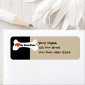 Ik hou van mijn grote deen - hondenbont etiket (Insitu)