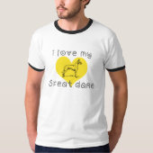 Ik hou van mijn Grote Deen T-shirt (Voorkant)