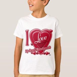 Ik hou van mijn grote grootouders rood - hart t-shirt