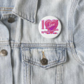 Ik hou van mijn grote grootouders roze/paars - har ronde button 5,7 cm (In situ)