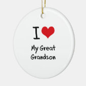 Ik hou van mijn grote kleinzoon keramisch ornament (Links)