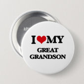 Ik hou van mijn grote kleinzoon ronde button 7,6 cm (Voorkant /achterkant)