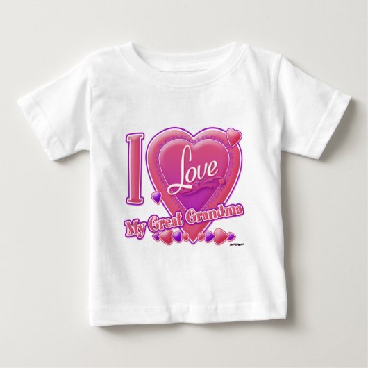 Ik hou van mijn grote oma roze/paars - hart (Voorkant)