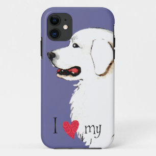Ik hou van mijn Grote Pyreneeën iPhone 11 Hoesje