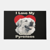 Ik hou van mijn grote Pyreneeën hond Deurmat (Voorkant)