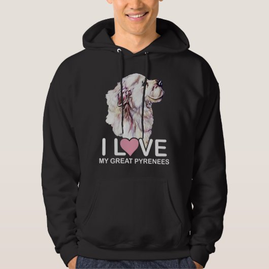 Ik hou van mijn grote Pyreneeën Hoodie (Voorkant)