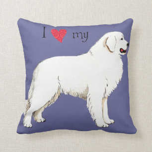 Ik hou van mijn Grote Pyreneeën Kussen