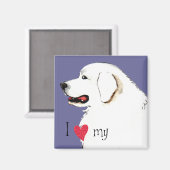 Ik hou van mijn Grote Pyreneeën Magneet (Voorkant / Achterkant)