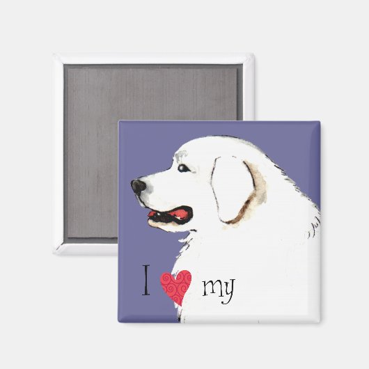 Ik hou van mijn Grote Pyreneeën Magneet (Voorkant / Achterkant)