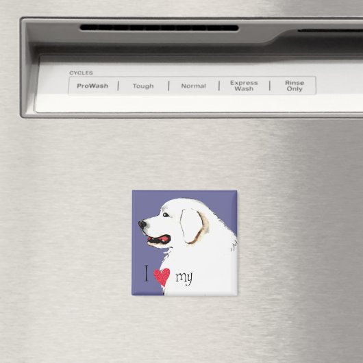 Ik hou van mijn Grote Pyreneeën Magneet (Insitu (Vaatwasser))