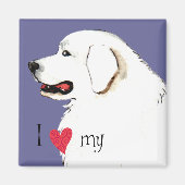 Ik hou van mijn Grote Pyreneeën Magneet (Voorkant)