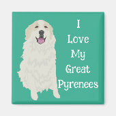Ik hou van mijn Grote Pyreneeën Magneet (Voorkant)