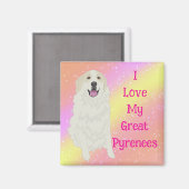 Ik hou van mijn Grote Pyreneeën Magneet (Voorkant / Achterkant)