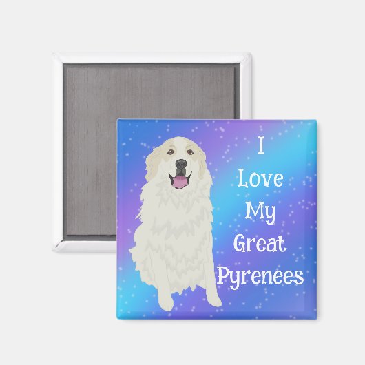 Ik hou van mijn Grote Pyreneeën Magneet (Voorkant / Achterkant)