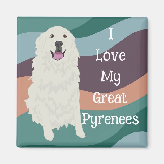  ik hou van Mijn Grote Pyreneeën Magneet (Voorkant)