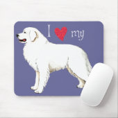 Ik hou van mijn Grote Pyreneeën Muismat (Met muis)