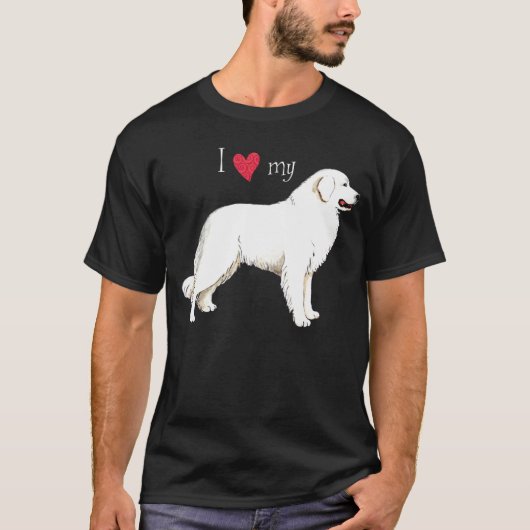 Ik hou van mijn Grote Pyreneeën T-shirt (Voorkant)