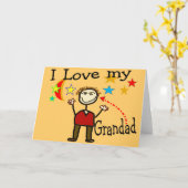 Ik hou van mijn grote vader kaart (Gele Bloem)