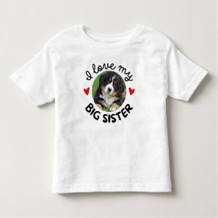 "Ik hou van mijn grote zus" met aangepaste hond fo Kinder Shirts