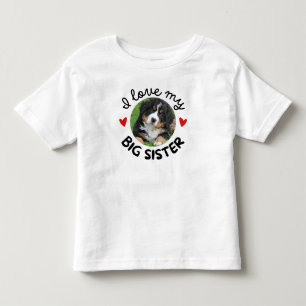 "Ik hou van mijn grote zus" met aangepaste hondenf Kinder Shirts