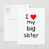 Ik hou van mijn grote zuster briefkaart (Voorkant / Achterkant)
