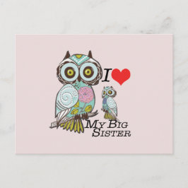 Ik hou van mijn grote zuster die meerdere producte briefkaart
